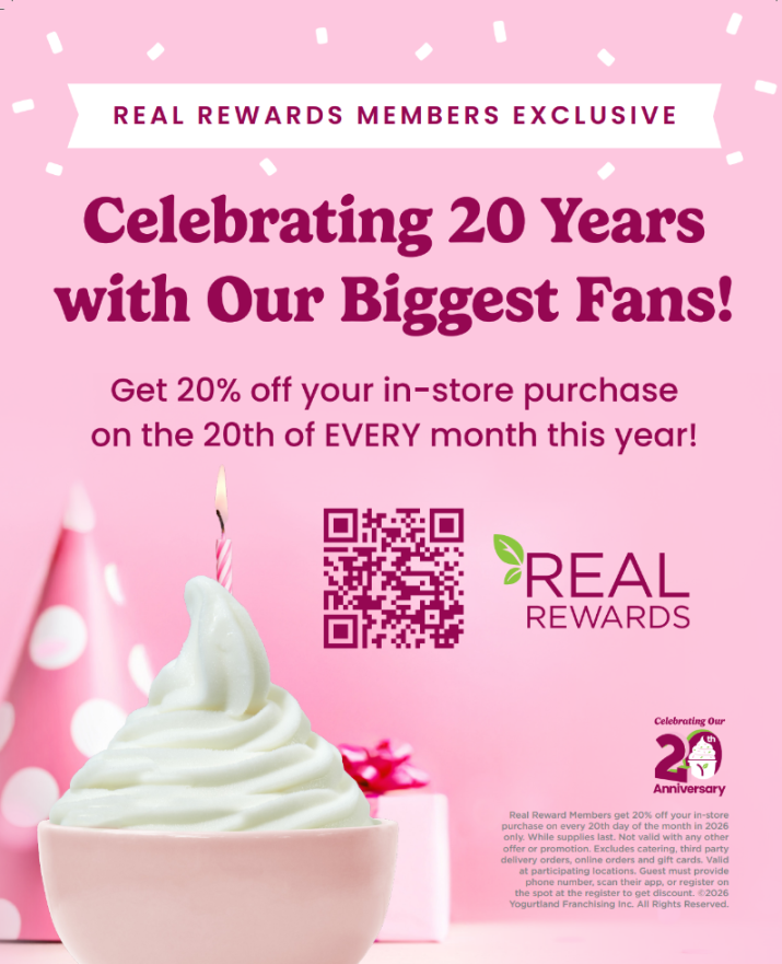 Celebrating 20 Years of Yogurtland: Anniversary Promo & How You Can Join the Fun
